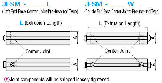 Aluminum Extrusions - with Center Joint pre-Assembled:Related Image