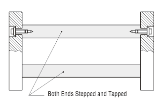 Precision Linear Shafts - Both Ends Stepped and Tapped (INCH):Related Image