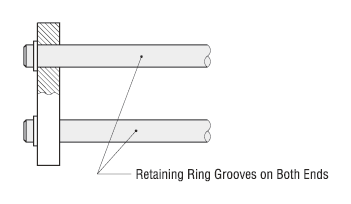 Precision Linear Shafts - Retaining Ring Grooves on Both Ends:Related Image