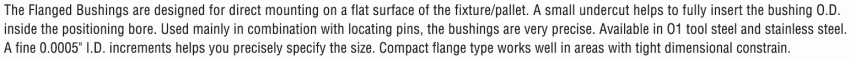 Bushings for Locating Pins - Flange Mounted, Compact Flange:Related Image