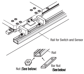 Rails for Switch and Sensor -L Dimension Hole Position Configurable- -Countersunk Hole / Counterbored Hole (Shape A)-:Related Image