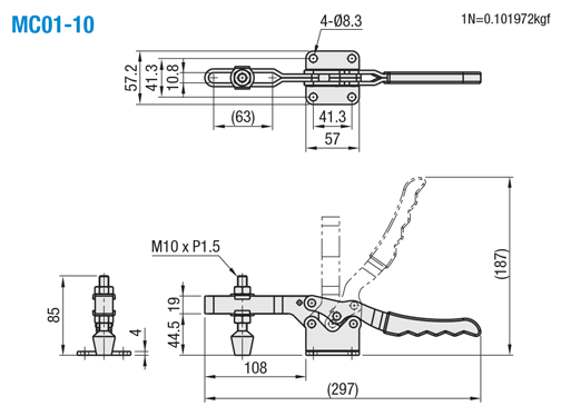 Toggle Clamps -Horizontal Handle-:Related Image