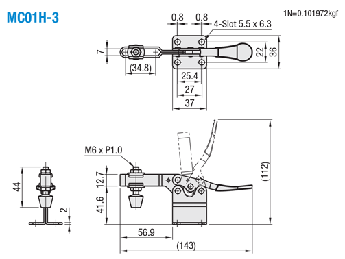 Toggle Clamps -Horizontal Handle-:Related Image