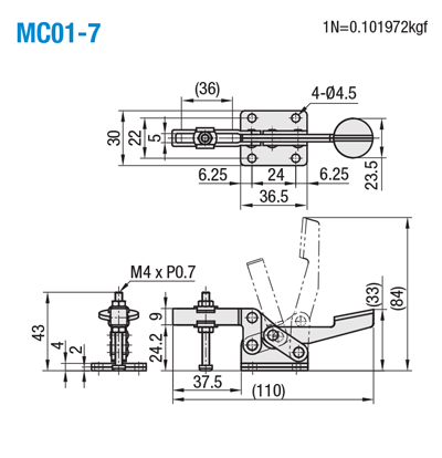 Toggle Clamps -Horizontal Handle-:Related Image