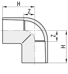 PVC Pipe Fittings - HI Fittings, 90Deg. Elbow:Related Image