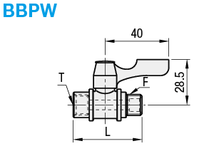 Compact Ball Valves - Brass, PT Tapped / PF Tapped:Related Image