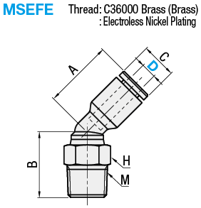 One-Touch Couplings - 45 Deg. Elbow:Related Image