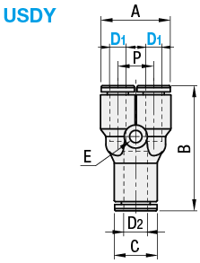 One-Touch Couplings - Stepped Union Y:Related Image
