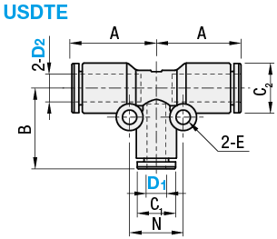 One-Touch Couplings - Stepped Union Tees:Related Image
