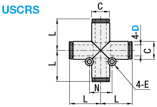 One-Touch Couplings - Cross Union:Related Image