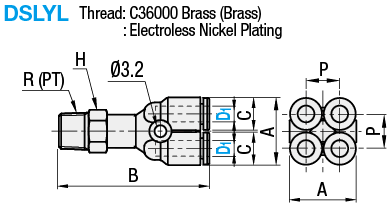 One-Touch Couplings - Manifold, Double Y-Shaped, Threaded:Related Image