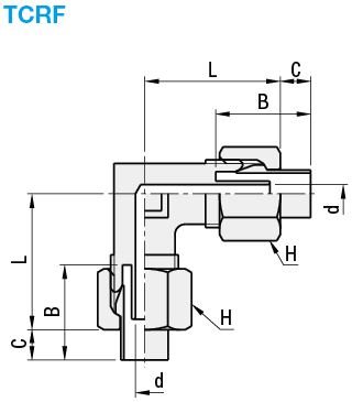 Couplings with Tube Insert - 90 Deg. Union Elbow:Related Image