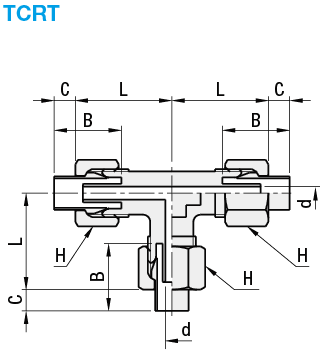 Couplings with Tube Insert - Union Tee:Related Image