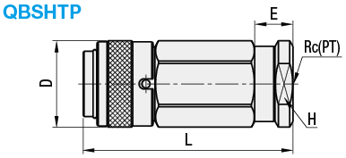 Quick Couplings - Socket, Tapped, High Pressure Valve (350 Type):Related Image