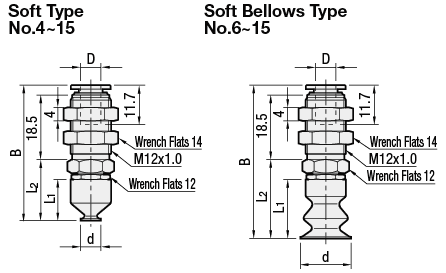 Vacuum Fittings - Soft / Soft Bellows, Fixed, K-Shape:Related Image
