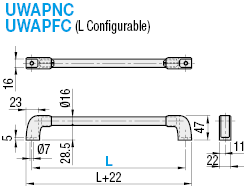 [External] Aluminum Pipe Handles (Small Diameter):Related Image