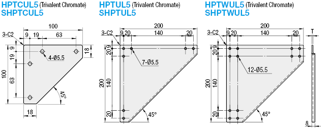 Sheet Metals -For HFS5 Series-  -Triangle-:Related Image