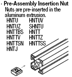 Pre-Assembly Insertion Short Nuts -For HFS5 Series Aluminum Extrusions-:Related Image