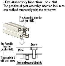 Pre-Assembly Insertion Lock Nuts -For HFS5 Series Aluminum Extrusions-:Related Image
