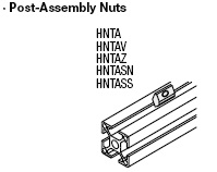 Post-Assembly Stopper Nuts -For HFS5 Series Aluminum Extrusions-:Related Image