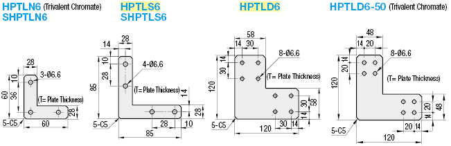 Metal Brackets -For HFS6 Series- -L-Shaped-:Related Image