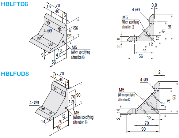 Brackets with Tab -For HFS8 Series -For 2 Slot-:Related Image