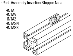 Post-Assembly Stopper Nuts -For HFS8 Series Aluminum Extrusions-:Related Image