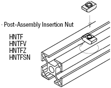 Post-Assembly Fitting Nuts -For HFS8 Series Aluminum Extrusions-:Related Image