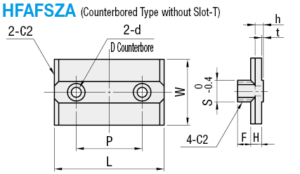 Sliders for Aluminum Extrusions -Counterbored-:Related Image