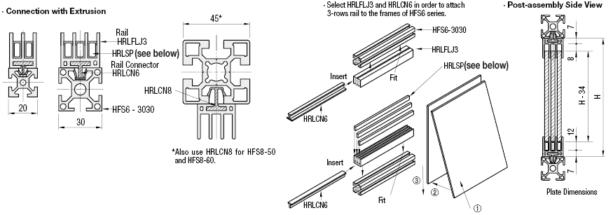 Connectors for Sliding Rail -Resin-:Related Image