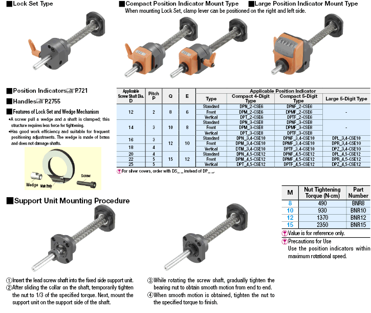 Lead Screw Support Units - Round - Support Side:Related Image
