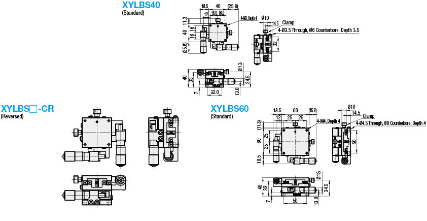 [Standard] XY-Axis, Micrometer Head, Linear Ball:Related Image