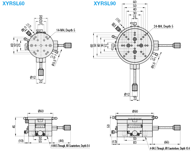 [High Precision] XY-Axis Slide and Rotary, Feed Screw:Related Image