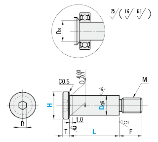 Bearing Shaft Screws - Configurable Length, Bolt Type:Related Image