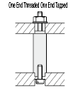 Hex Posts - With Pilot, One End Threaded, One End Tapped:Related Image