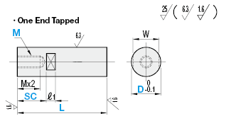 Circular Posts - One End Tapped:Related Image