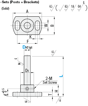 Brackets for Device Stands- Compact Slotted Hole Type:Related Image