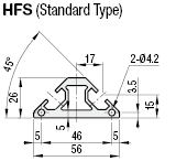 HFS6 Series Aluminum Extrusions 30mm / 60mm Square- -Angled- -R-Shaped / L-Shaped-:Related Image