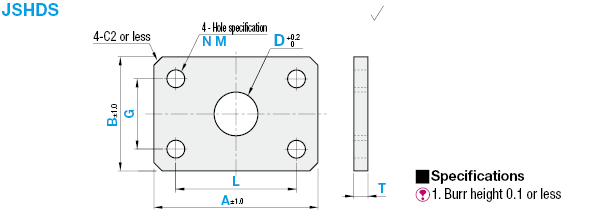 Sheet Metal Mounting Plates/Brackets - Symmetrically placed holes about the center hole.:Related Image