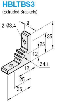 Brackets for Aluminum Extrusions 15 mm Square:Related Image