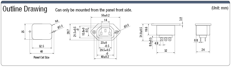 IEC Standard, Outlet (Screw-Model)/C13:Related Image