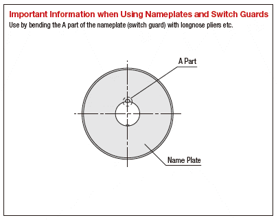 Non-illuminated Emergency Stop Switch Mounting Hole φ16, φ22, φ30　:Related Image