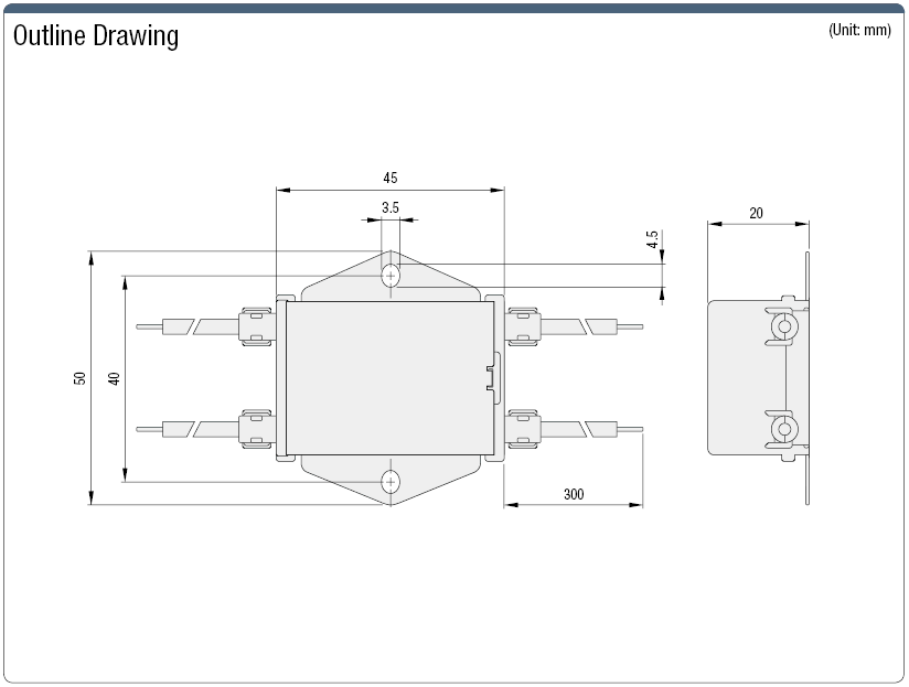 Noise Filter (Single-Phase, Standard / Wire):Related Image