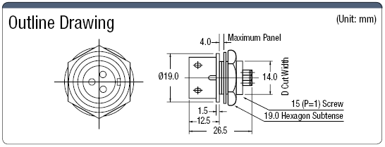 PRC03 Bulkhead Panel Mount Receptacle (One-touch Lock):Related Image