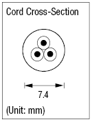 AC Cord - Fixed Length (VDE) - Single-Sided Cutoff Model Plug:Related Image