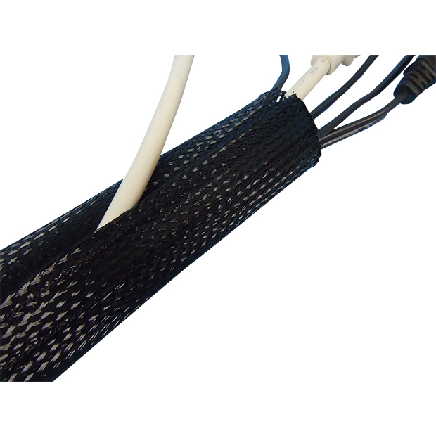 Protective Braided Tubing - FLR Series, Nylon, Weather and Chemical-Resistant, Flame-Retardant, Flexible FLR-5-1