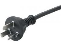 AC Cord - Fixed Length, CCC, Single Sided Cutoff, Round, O-3 Plug