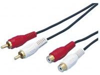 2-Core RCA Plug Harness (Red, White) for Extension