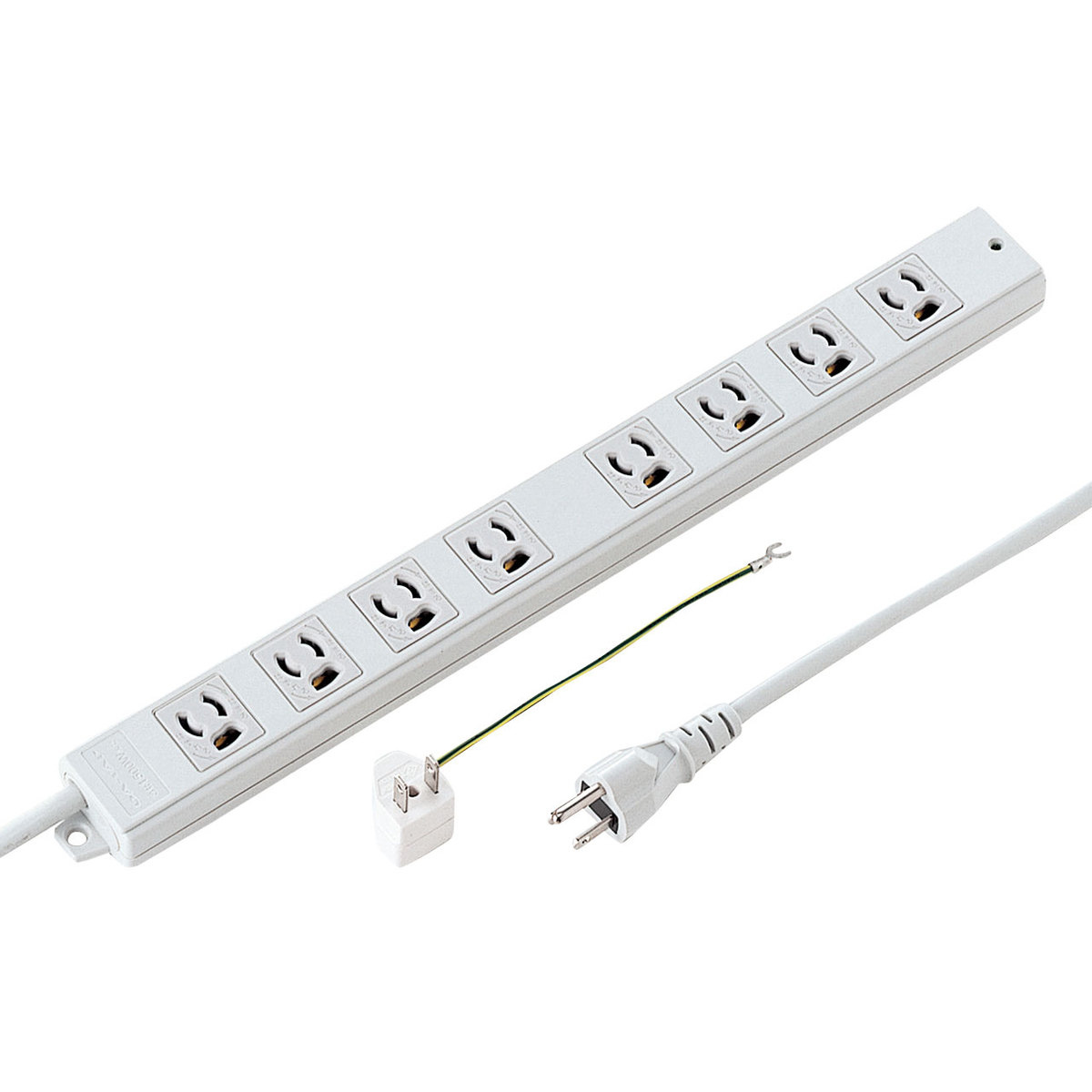 8-Outlet Power Strip with Magnetic Release Prevention (Line-Shaped Basic Model)