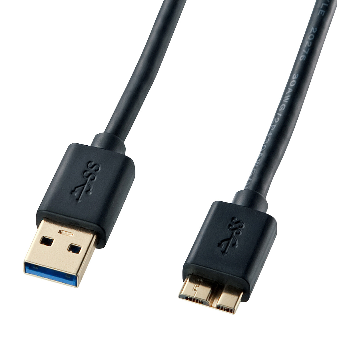 USB3.0-compatible micro cable A⇔microB